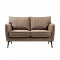 Divano in tessuto beige con struttura in metallo 150 x 80 x 75cm
