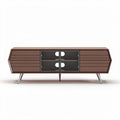Mobiletto TV in legno marrone con ante in vetro 150 x 40 x 50cm