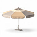 ombrellone da giardino con struttura in metallo tonalità beige e grigio 200 x 200 x 250cm